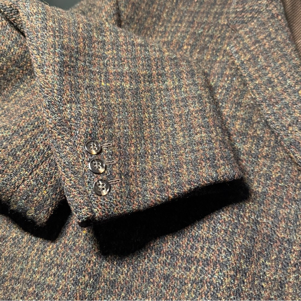 Vintage 1960s Burton Tailored Harris Tweed Blazer Jacket Pure Scottish Wool XL - Picture 7 of 16